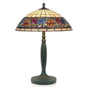 Flora bordlampe i Tiffany-stil, åben i bunden, 62 cm