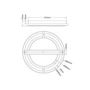 Rilas LED-loftslampe, rund, Ø 56 cm