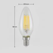 LED-filamentpære E14 4 W 827 3-trins-dæmper, 3 stk