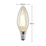 LED-filamentpære E14 4 W 827 kerte, dæmpes, 2 stk