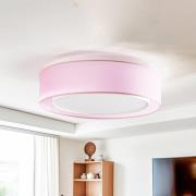 Euluna Tibu loftlampe, tekstil, Ø50 cm, pink