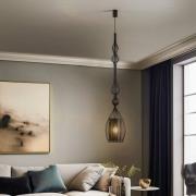 Pendellampe Abi L i lang form, sort