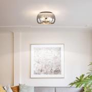 Loftlampe Dima, røget glas, Ø 40 cm