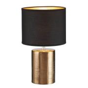 Bordlampe Bronz, cylindrisk, sort/bronze