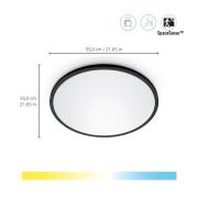 WiZ SuperSlim LED-loftslampe CCT Ø55cm sort