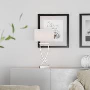 By Rydéns Omega bordlampe krom/hvid højde 52cm