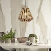 GOOD & MOJO Merapi hængelampe, 30x30 cm natur/sort