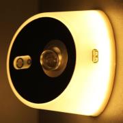 Zoom LED-væglampe, spot, USB-port, kulsort