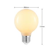 LED-pære E27 4 W G80 2.700 K dæmpes opal 2 stk