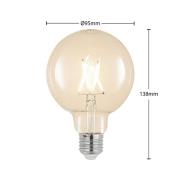 LED-pære E27 4 W 2.700 K G95 globe klar 2 stk