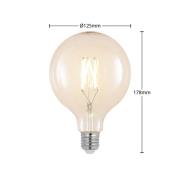 LED-filament E27 8 W 2.700 K G125 Globe klar 2 stk