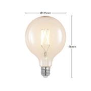 LED-filament E27 8 W 2.700 K G125 Globe klar 3 stk