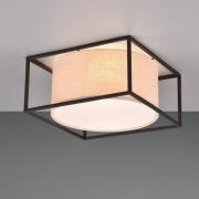 Ross loftslampe med stofskærm, 30 x 30 cm