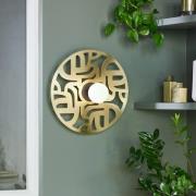 MARKET SET Labyrinth væglampe, Ø 40 cm messing