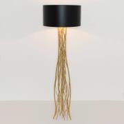 Capri gulvlampe i sort-gylden