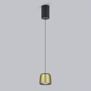 Helestra Ove LED-hængelampe Ø9,5cm guld-sort