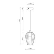 Beacon-pendel Callam Ø 16 cm, sort, metal