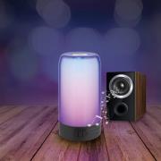 Prios LED-bordlampe Valtari, hvid, højde 19 cm, RGB