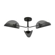 Loftlampe Gomez, sort, 3 lyskilder