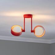 Loftlampe Mado, 2 lyskilder, rød