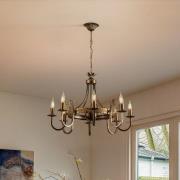 Lysekrone Castle mørk håndpatineret 8 lyskilder