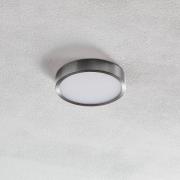 Bully LED-loftslampe, mat nikkel, Ø 14 cm