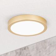 Vika LED-loftlampe, rund, mat guld, Ø 18 cm