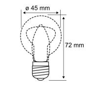 LED-pære E27 5W dråbe 2.700K klar