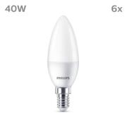 Philips LED-kerte E14 4,9 W 470m 2.700K mat 6 stk
