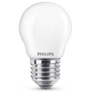 Philips E27 2,2W LED-dråbepære, varmhvid, opal