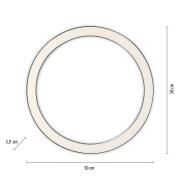 LED-loftlampe PURE Lines, Ø 50 cm, antracit, CCT, fjernbetjening