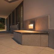 SLV Concreto LED udendørs væglampe, bredde 37,5 cm