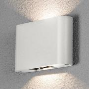 Udendørs LED-væglampe Chieri 2 lyskilder 18 cm hvid