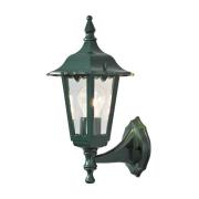 Firenze udendørs væglampe, stående, 36cm, grøn