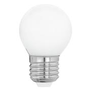 LED-lampe E27 G45 4W, varm hvid, opal