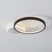 LED-loftlampe Gafares, sort aluminium 41 cm fjernbetjening CCT