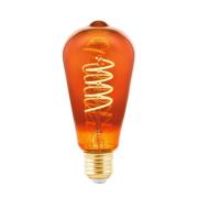 LED-pære ST64 E27 4 W 2.000 K filament kobber