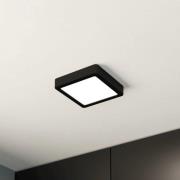 LED-loftslampe Fueva 5 IP44 3000K sort 16x16cm