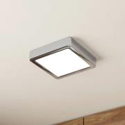 LED-loftslampe Fueva 5 IP44 3000K krom 16x16cm