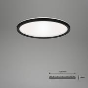 LED-loftslampe Slim S dæmpbar CCT sort Ø 29 cm