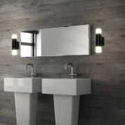 LED-badeværelseslampe 2090025 2 lyskilder, sort