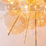 Loftlampe Explosion med ravfarvede kugler