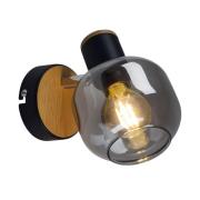 Væglampe 1350022 med røgglas, 1 lyskilde