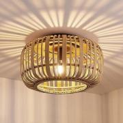 Lindby Canyana loftlampe af rattan, natur