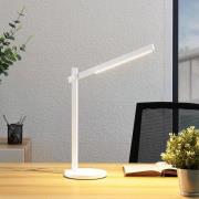 LED-skrivebordslampe Loretta, retlinjet, hvid