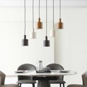 Lindby hængelampe Ovelia, brun/kaffe/beige, 6 lyskilder, E27
