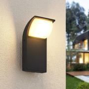 Lucande udendørs LED-væglampe Tinna, 20 cm, antracit, IP65