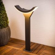 Lucande LED-gadelampe Halv, 60 cm, antracit, metal, IP54