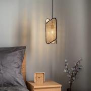 Lucande Bassiola hængelampe lavet af bambus, 1-lys