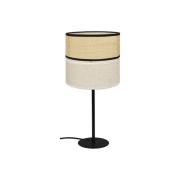 Andaman bordlampe, tekstil, beige, højde 44 cm